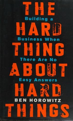 Portada de The Hard Thing About Hard Things